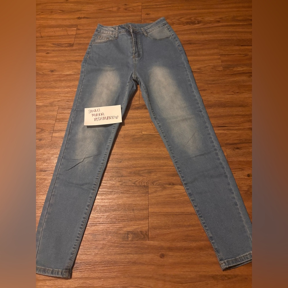 Skinny Leg Blue Denim Jeans
